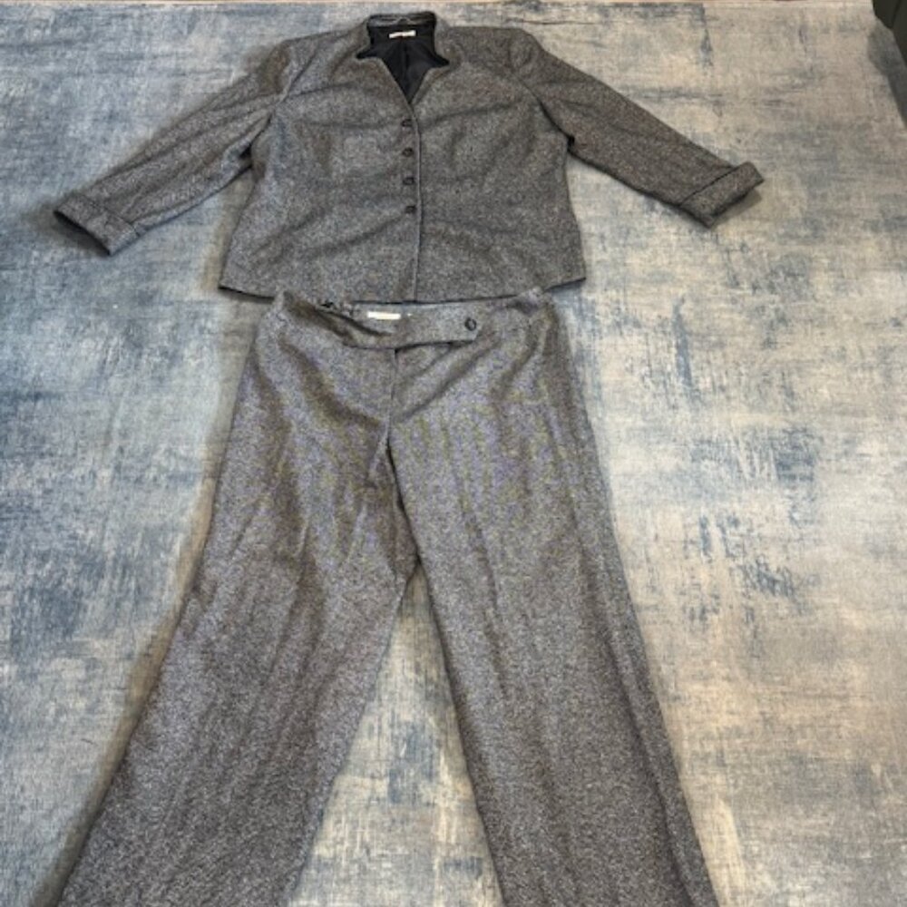 Talbots Black and White Textured Blazer